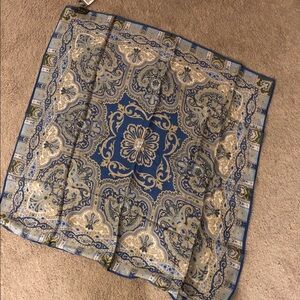 Brand New - Chic Blue and Cream Paisley Wrap